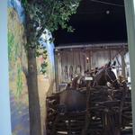 Side view of the Fremont Cottonwod Tree incorporated into a mural painted by a colleage.
Desert Caballeros Western Museum, Wickenburg, Arizona
Children's Hands-on Ranch Exhibit
papier mache, 12' h x 8' canopy
©2005 Kristen Muench
Photo by Peter Booth