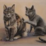 Fraidy & Rocky Chilberg, PA, 2022, pastel