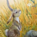 This bunny surveys the scene of the Arbor Mural. Private home.
©2006 Kristen Muench
photo by KM