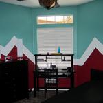 A clean graphic for a boy's room - he chose the colors! Great Look!  November 2013. Parker, CO
Photo by KM