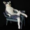 Lamont on a Lounge Chair (#0100)
37"h x 37"w x 19"d
©2000 Kristen Muench
photo by David A. Harvey
