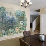 Rainforest scene in muted blues and greens to lend a softness to the dining room. Oro Valley, AZ
9 ft high x 11 ft wide
©2010 Kristen Muench