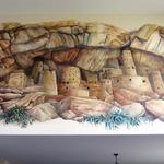 Cliff Dwellings with Kiva Ladder Mural
10'h x 20' 'wide
Private Home, Parker, CO
©2013 Kristen Muench
photo by KM