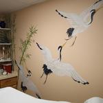 Bamboo & Cranes acupuncture room in the Advanced Chiropractic Clinic in Parker, CO
each wall 9'h x 8'w
©2010 Kristen Muench