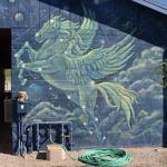 Right Half of Pegasus and the Universe mural at Blue Moon Stables, Oro Valley, AZ
©2005 Kristen Muench